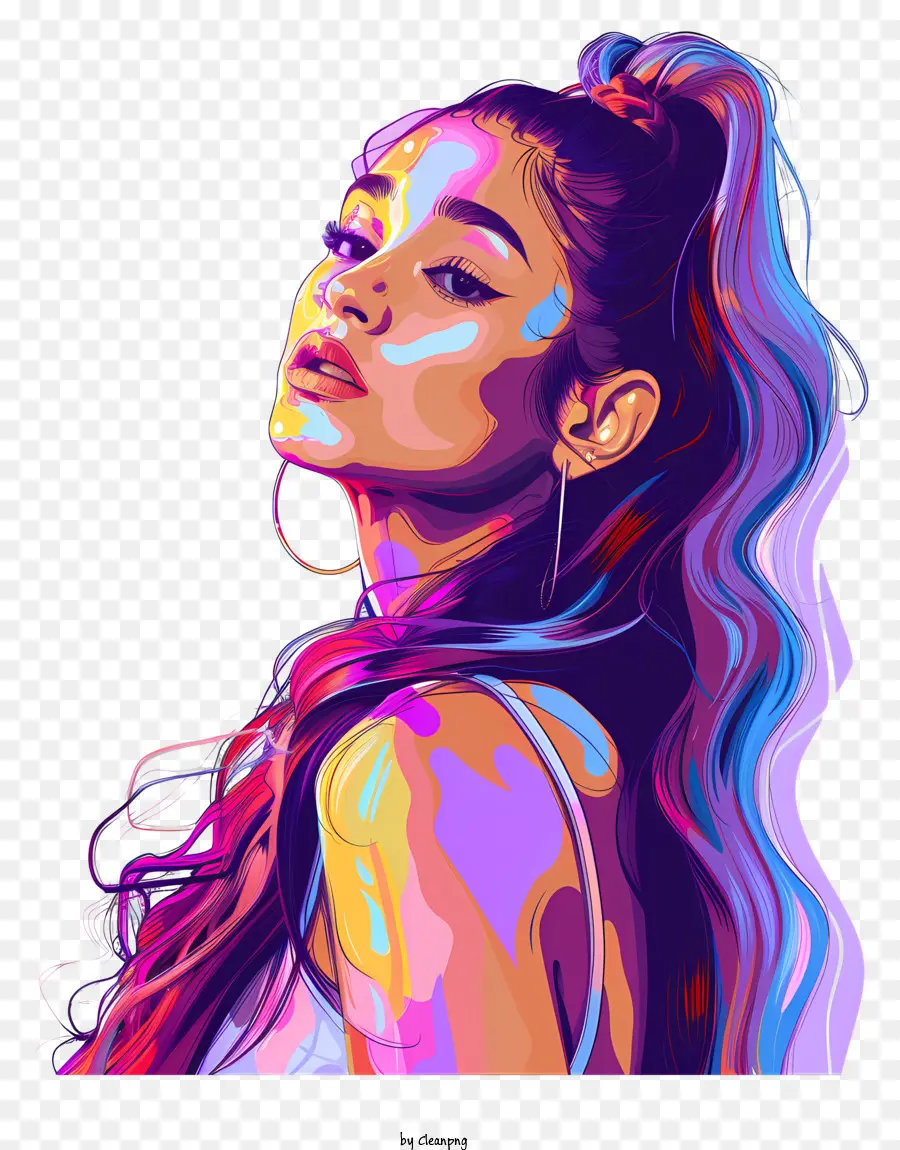 Ariana Grande，Art Du Pastel PNG