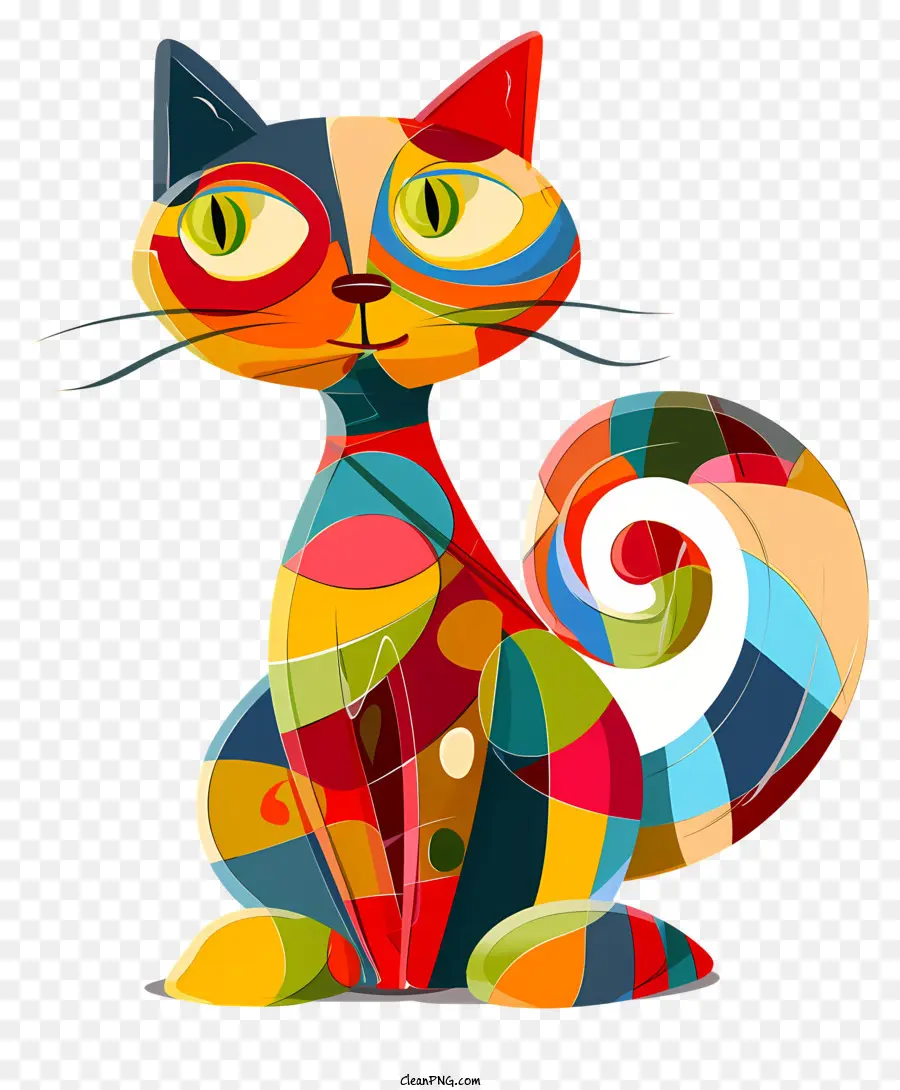 Jouet Pour Chat，Chat Coloré PNG