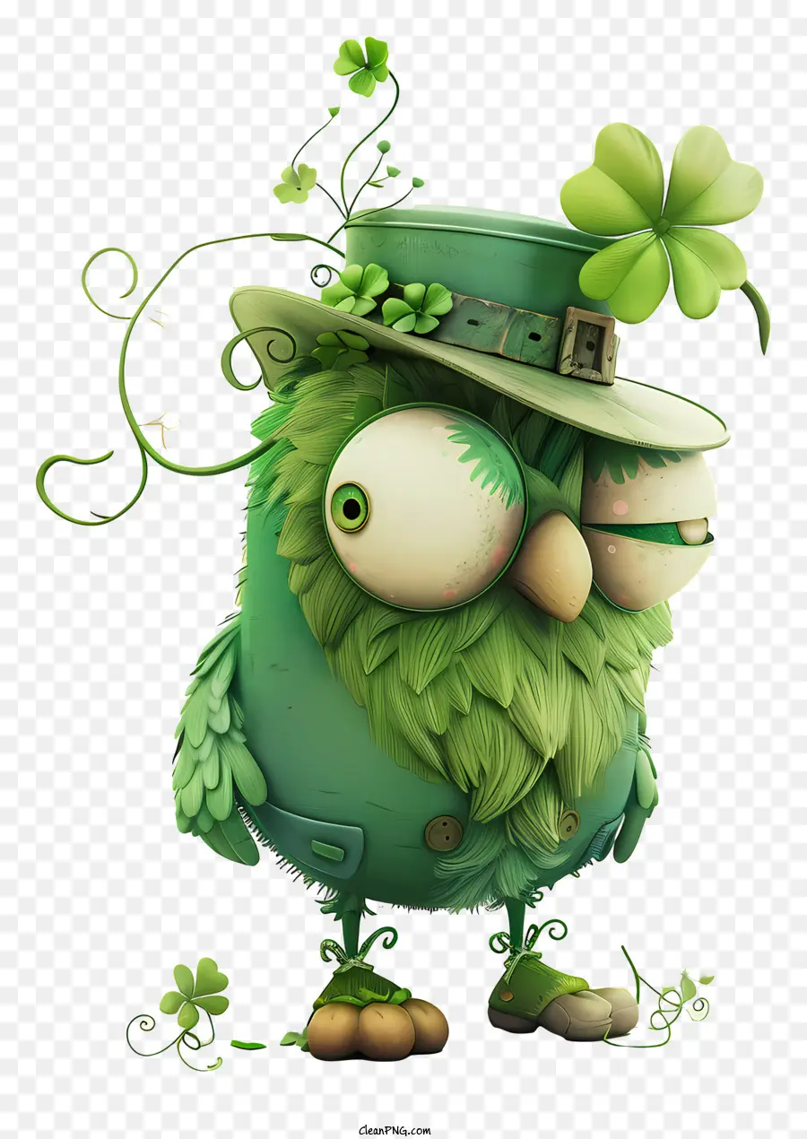 Bonne Fête De La St Patrick，Chouette Verte PNG