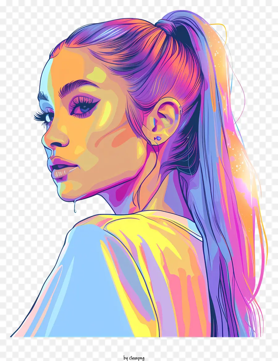 Ariana Grande，Femme Aux Cheveux Roses PNG