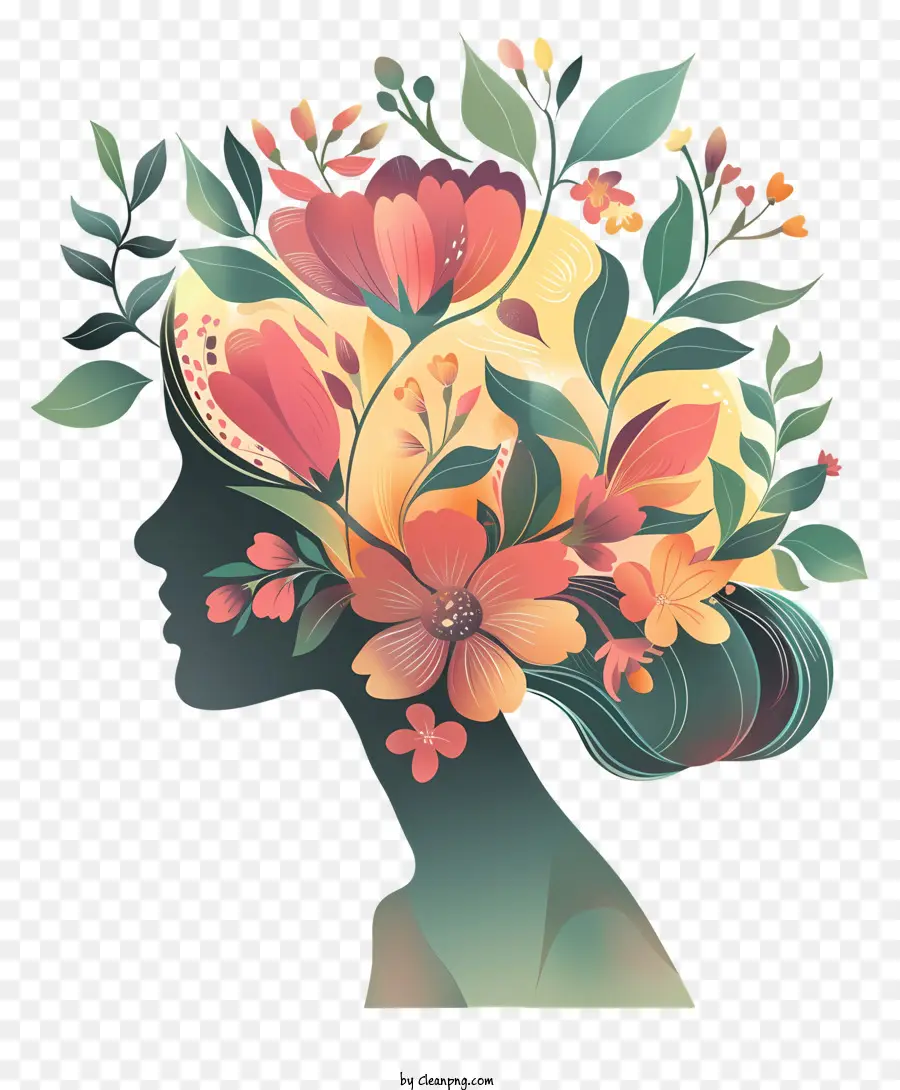 Art Des Fleurs De La Journée Des Femmes，Bandeau Floral PNG