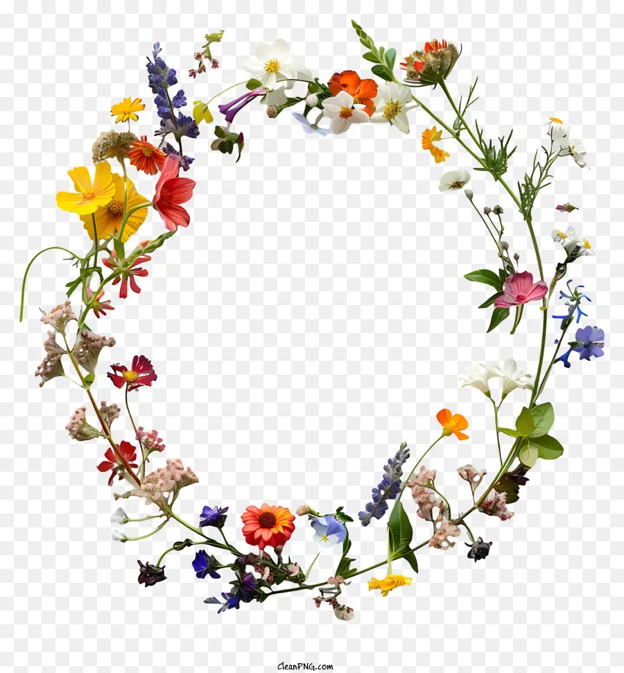 Cadre Floral，Couronne Florale PNG