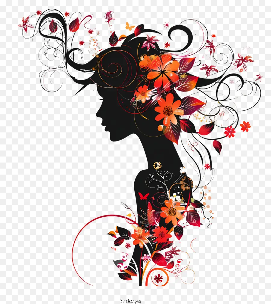 Art Des Fleurs De La Journée Des Femmes，Femme PNG