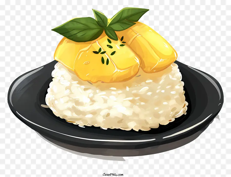 Riz Gluant à La Mangue，Riz Frit PNG