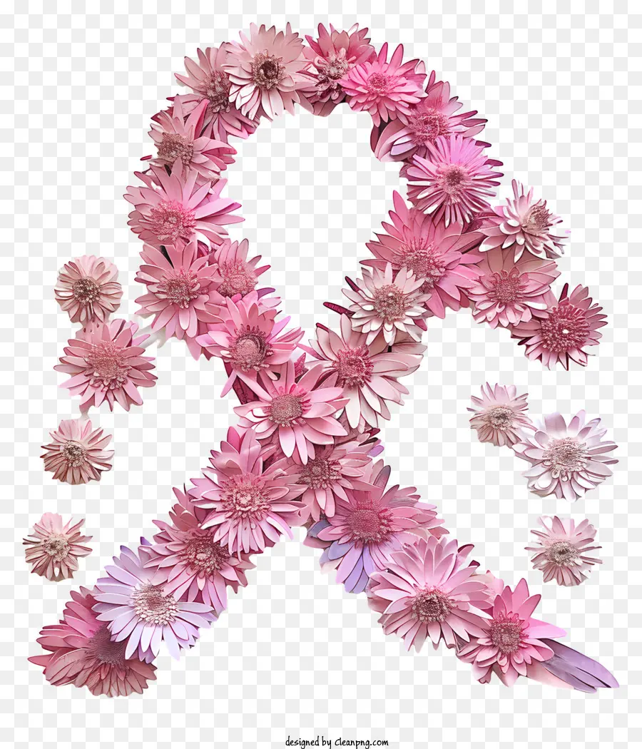 Le Cancer Du Sein Ruban，Fleurs Roses PNG