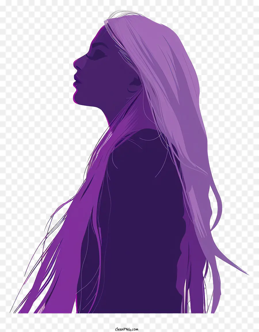 Lady Gaga，Silhouette Violette PNG