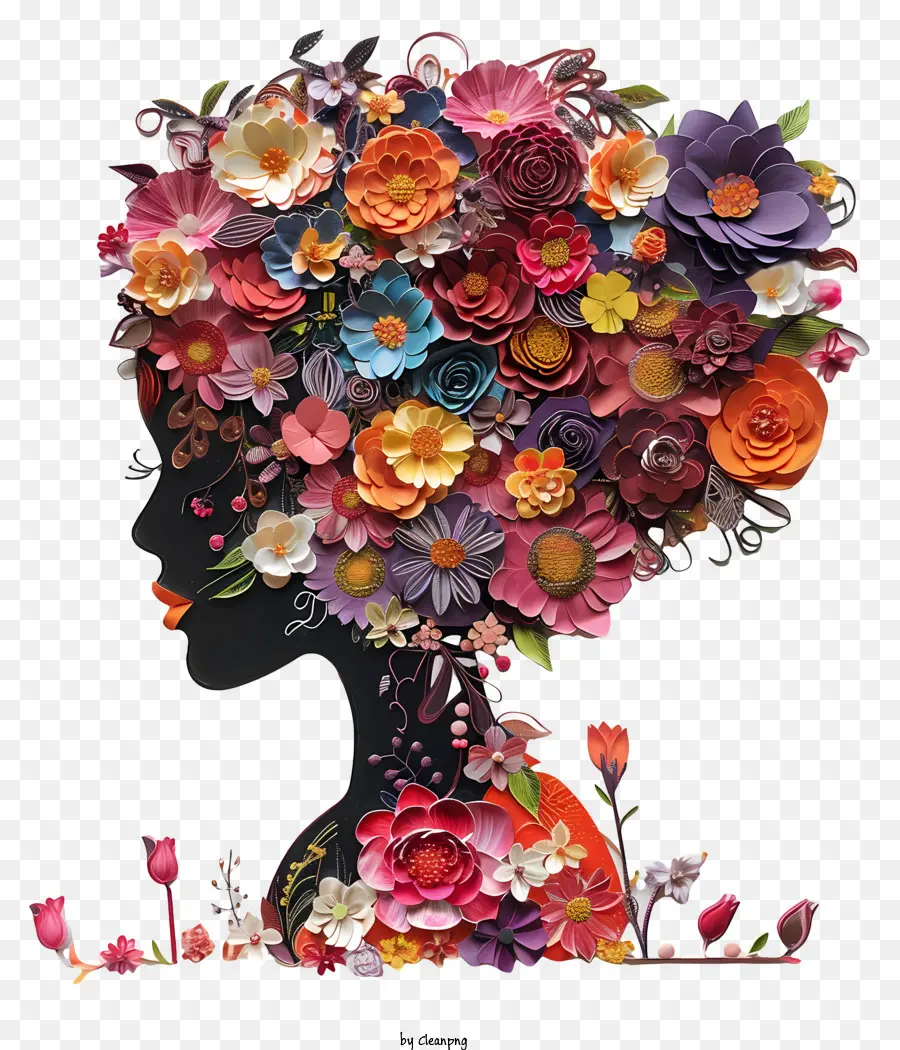 Art Des Fleurs De La Journée Des Femmes，Femme PNG