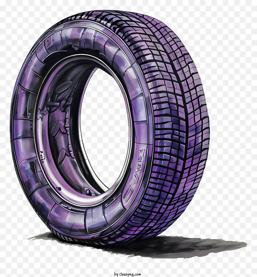 Pneu De Voiture，Pneu Violet PNG