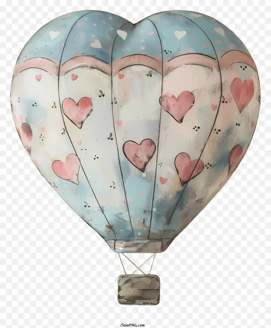 Ballon à Air Chaud，En Forme De Coeur PNG