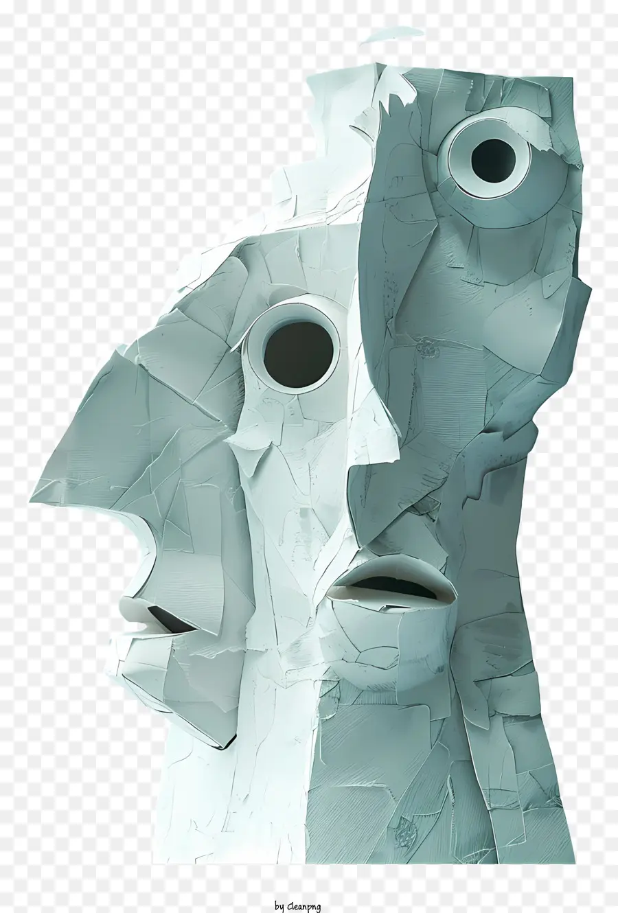 Personnage De Dessin Animé，Sculpture En Marbre Blanc PNG