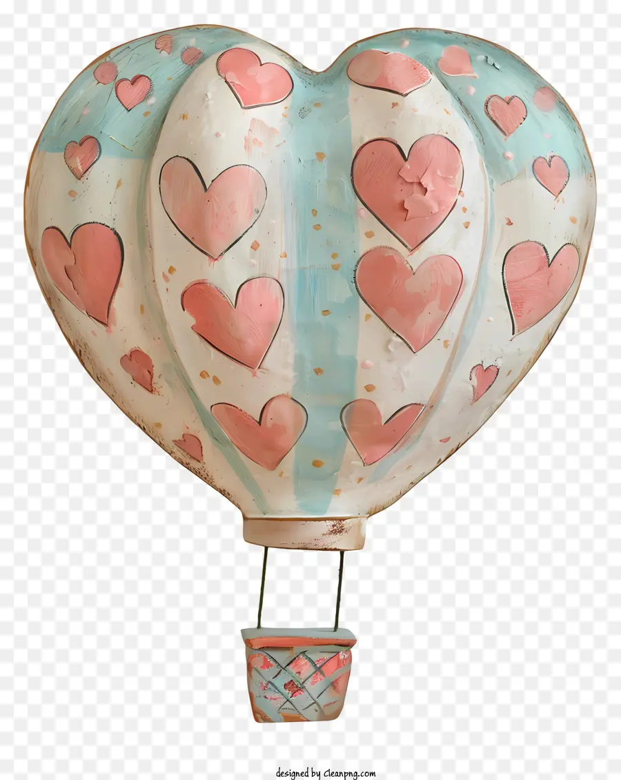 Ballon à Air Chaud，En Forme De Coeur PNG