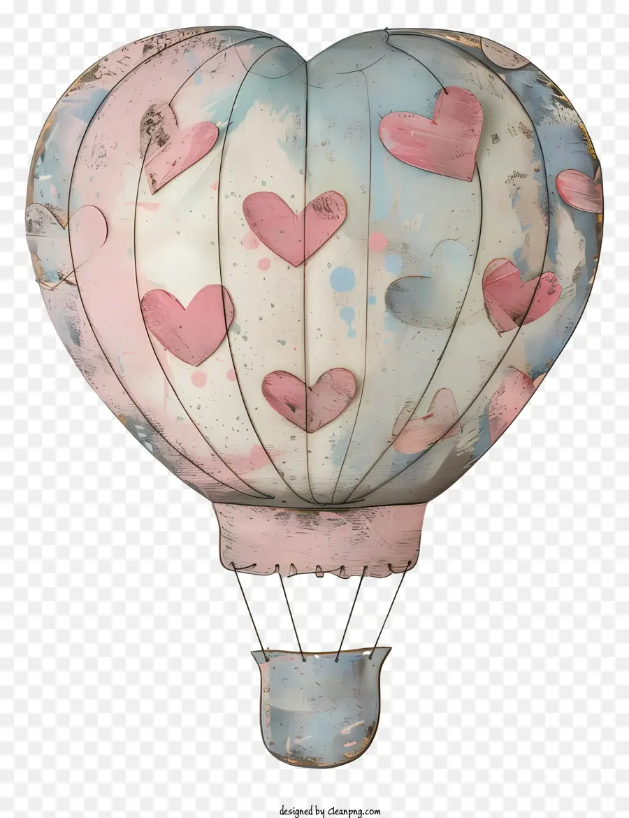 Ballon à Air Chaud，Coeur En Forme De Ballon PNG