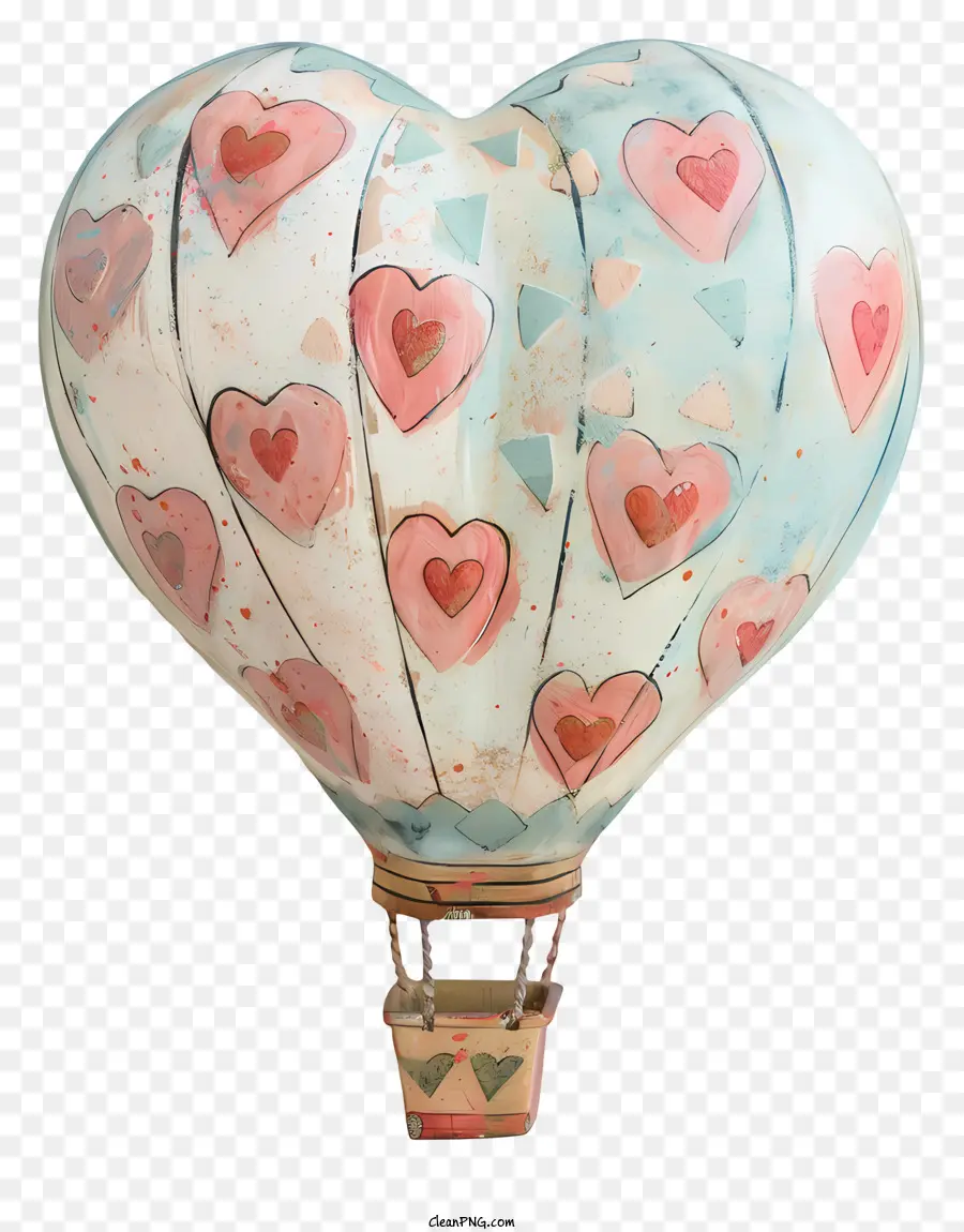 Ballon à Air Chaud，Heartshaped Ballon à Air Chaud PNG