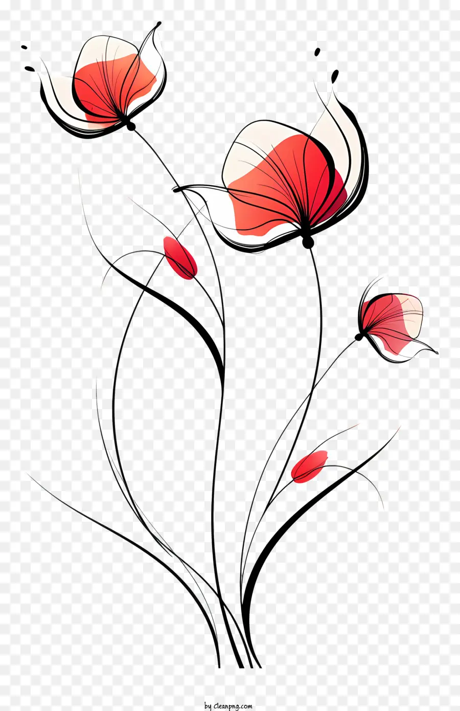 Fleurs De Printemps，Fleurs Rouges PNG