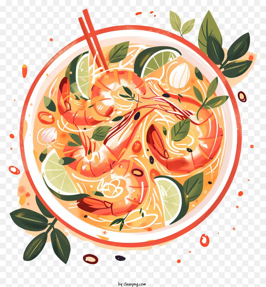 Tom Yum Goong，Soupe Aux Crevettes PNG