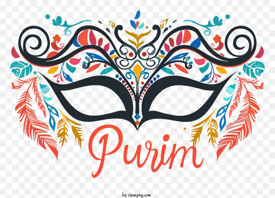 Pourim，Plume Masque PNG