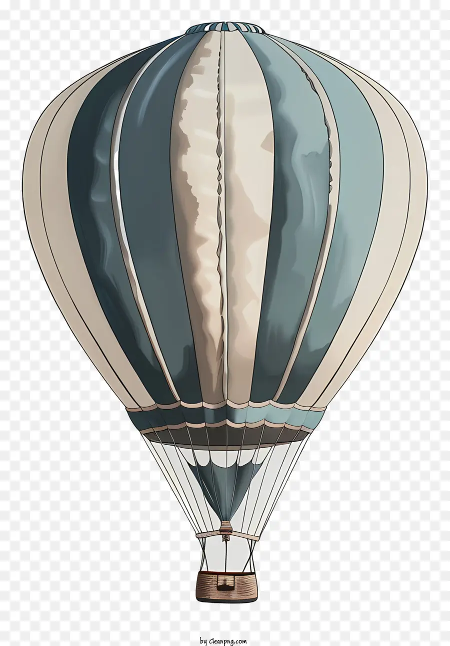 Ballon à Air Chaud，Bleu Et Blanc PNG