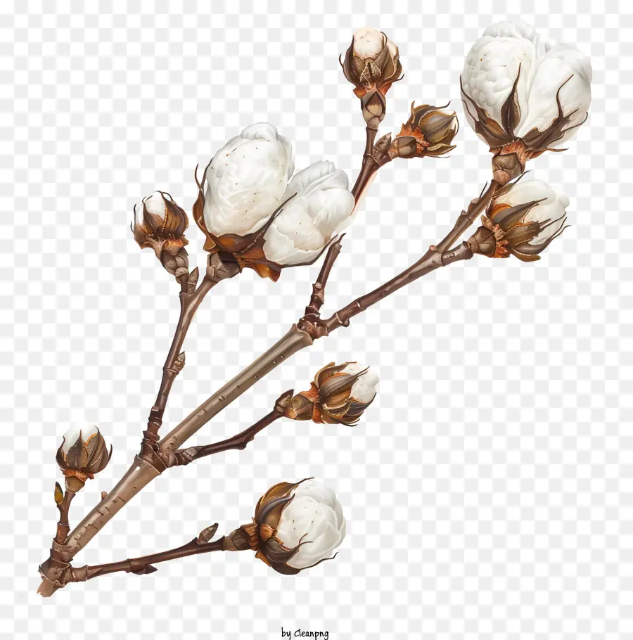 Twig En Coton Moelleux，Coton PNG