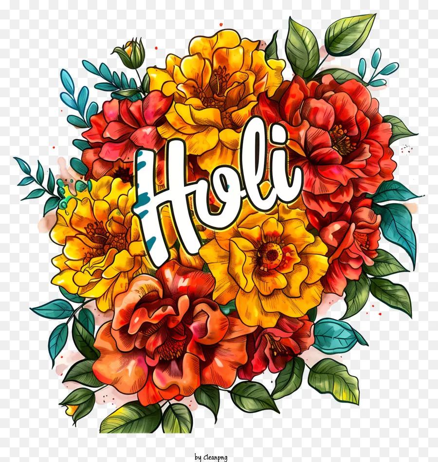 Holi，Holi Flowers PNG