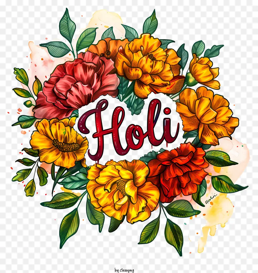 Holi，Fleurs PNG