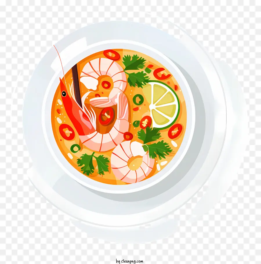 Tom Yum Goong，Soupe De Nouilles Aux Crevettes épicées PNG