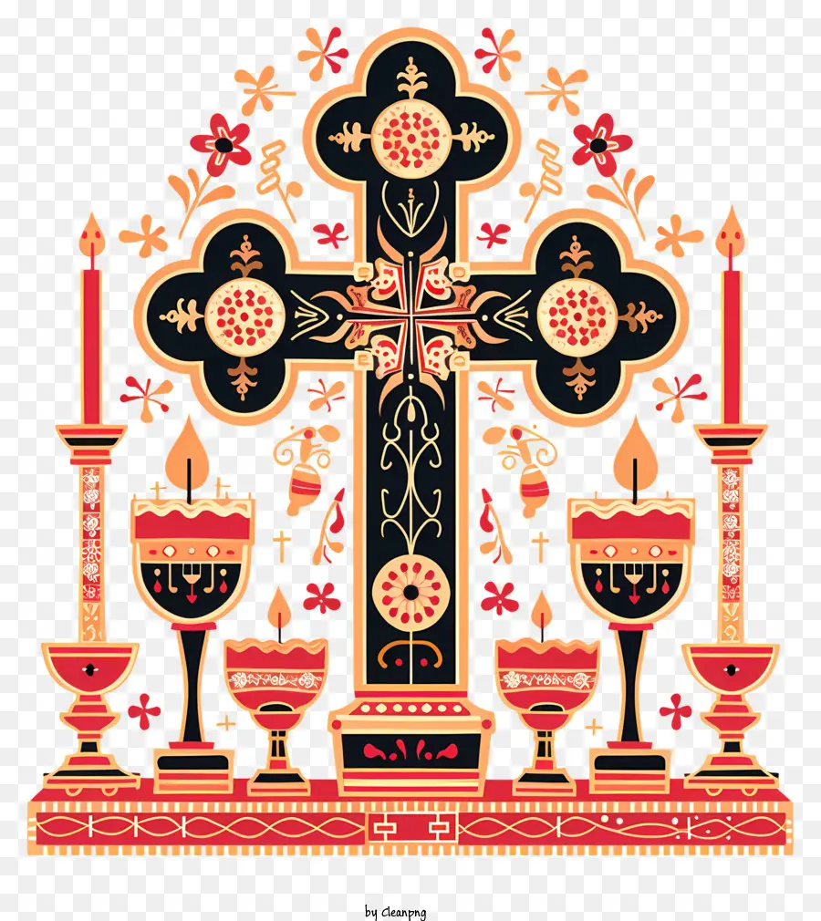 Jeudi Saint，Croix Décorative PNG