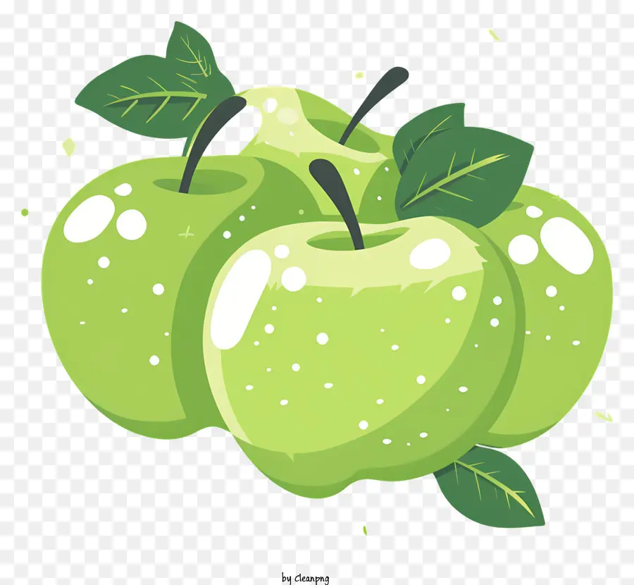 Pommes Vertes，Fruit D'illustration PNG