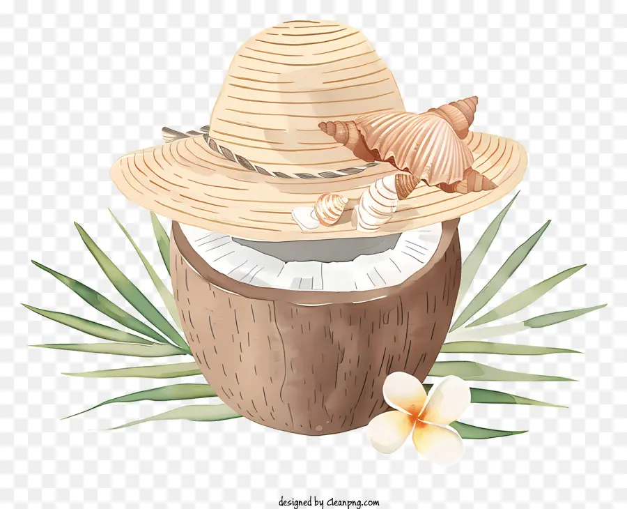 Été à La Noix De Coco，Noix De Coco PNG