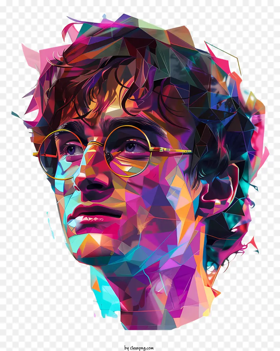 Harry Potter，Portrait Coloré PNG