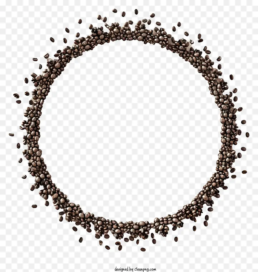 Cercle De Grains De Café，Cadre Circulaire PNG