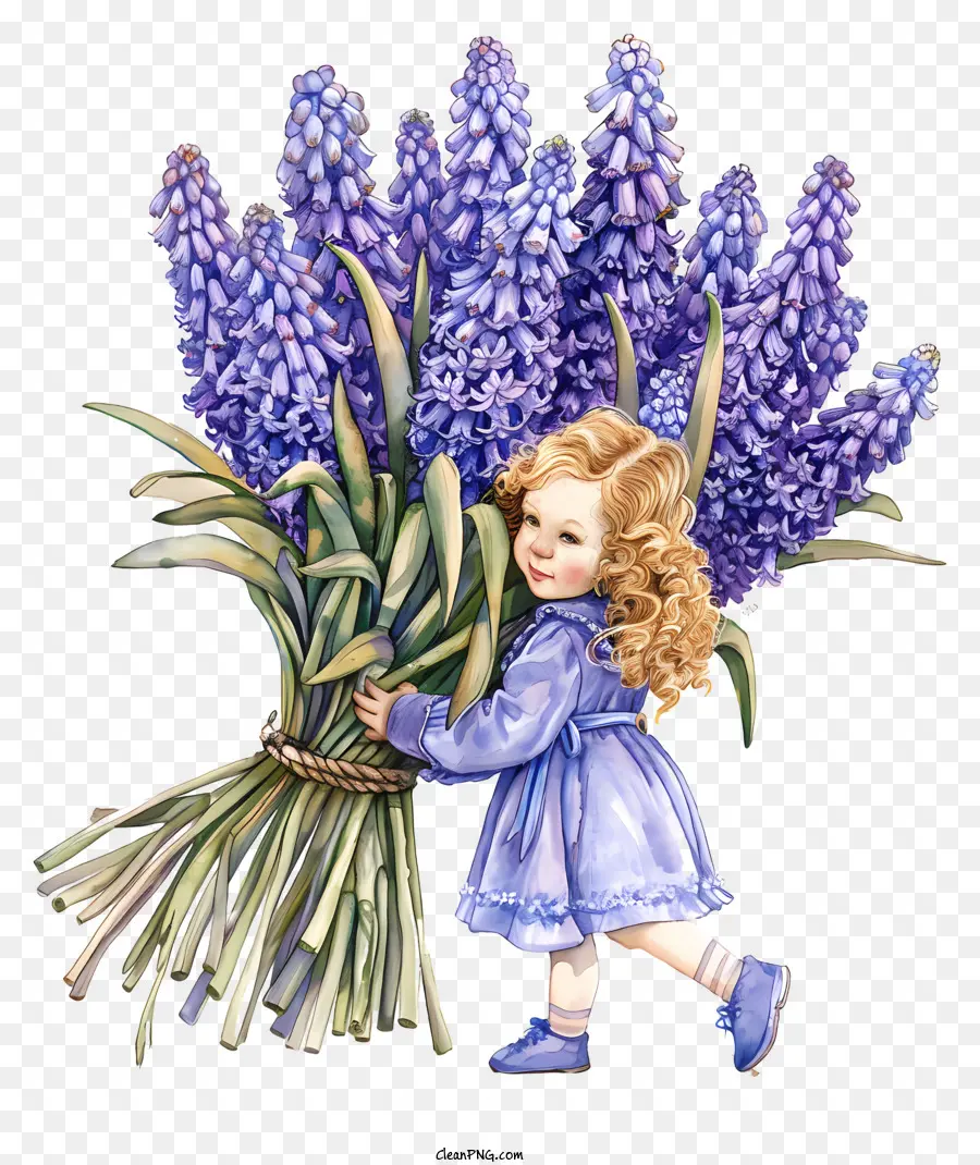 Le Printemps，Fille Aux Jacinthes PNG