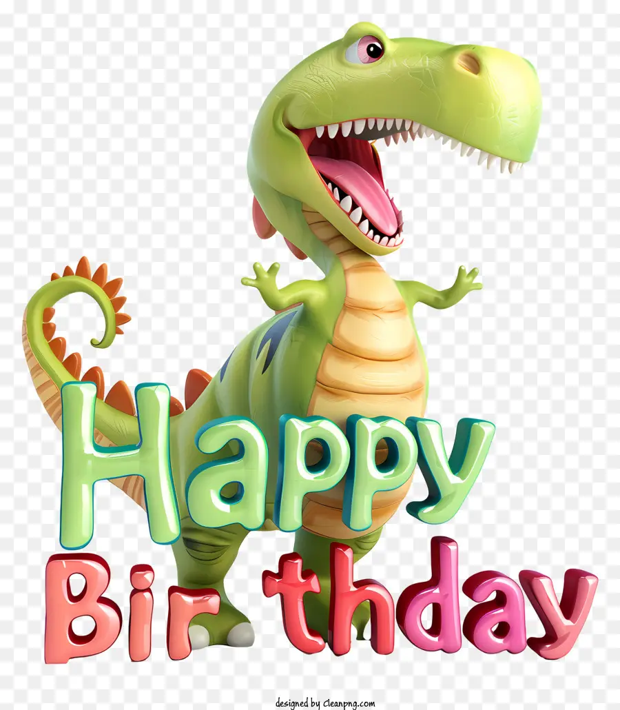 Texte De Joyeux Anniversaire Mignon，Dessin Animé Dinosaure PNG