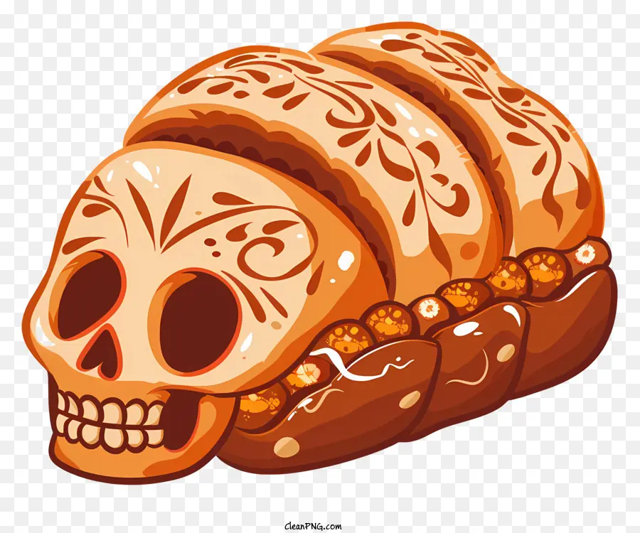 Pan De Muerto，Pain De Crâne PNG