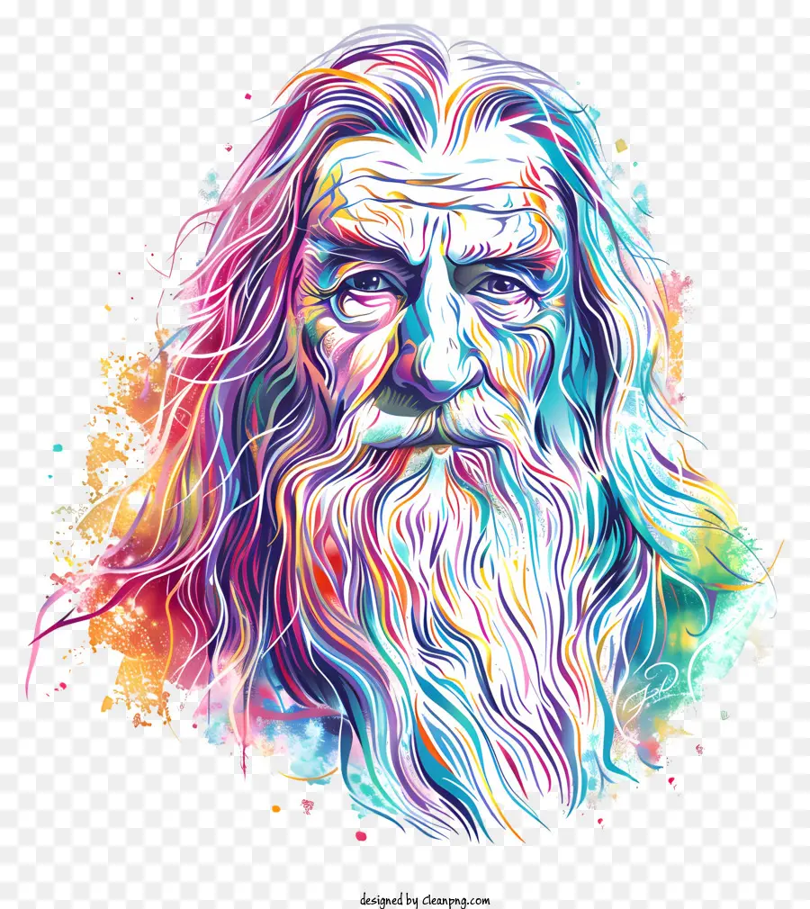 Gandalf，Longs Cheveux Blancs PNG