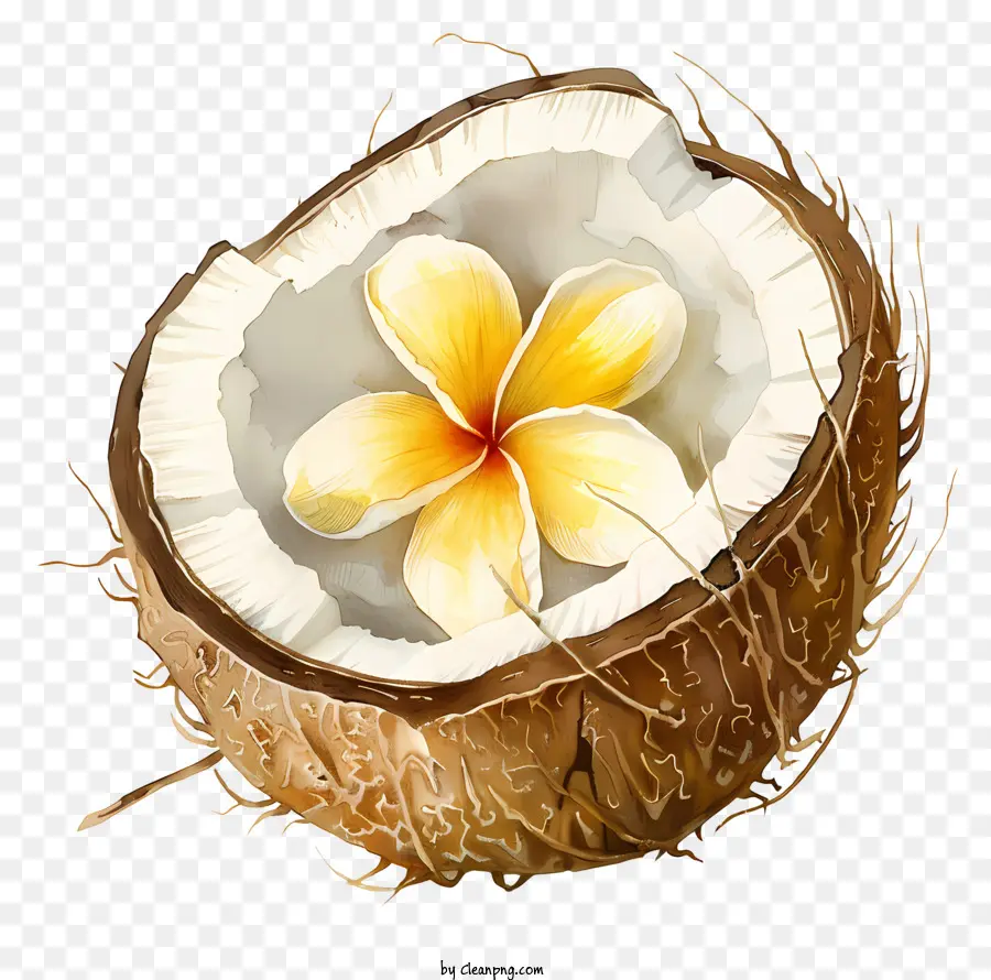 Noix De Coco，Fleur PNG