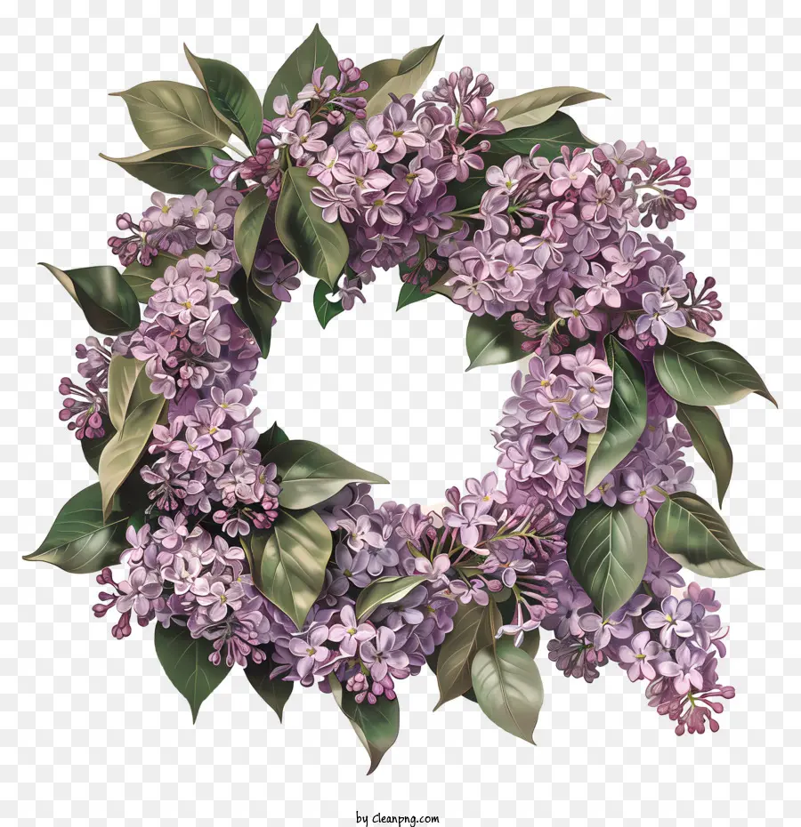 Fleurs Lilas，Couronne De Fleurs Violettes PNG