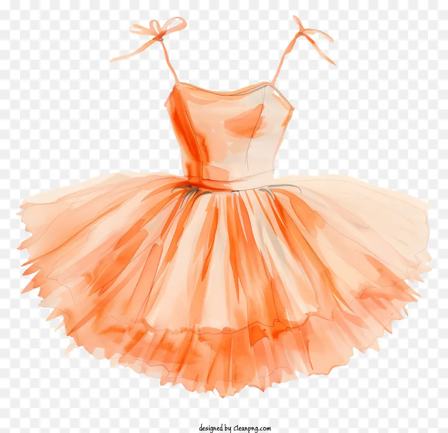 Robe De Ballet Tutu，Orange Robe PNG