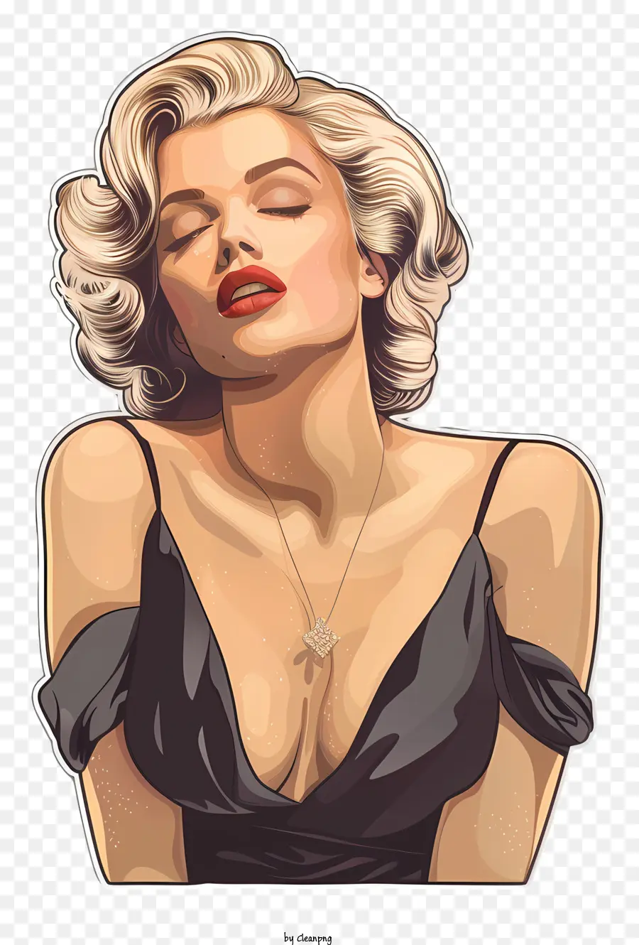 Marilyn Monroe，Illustration De Femme Blonde PNG