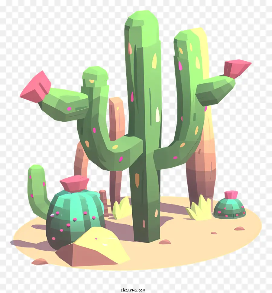 Cactus Mexicains，Cactus Vert PNG