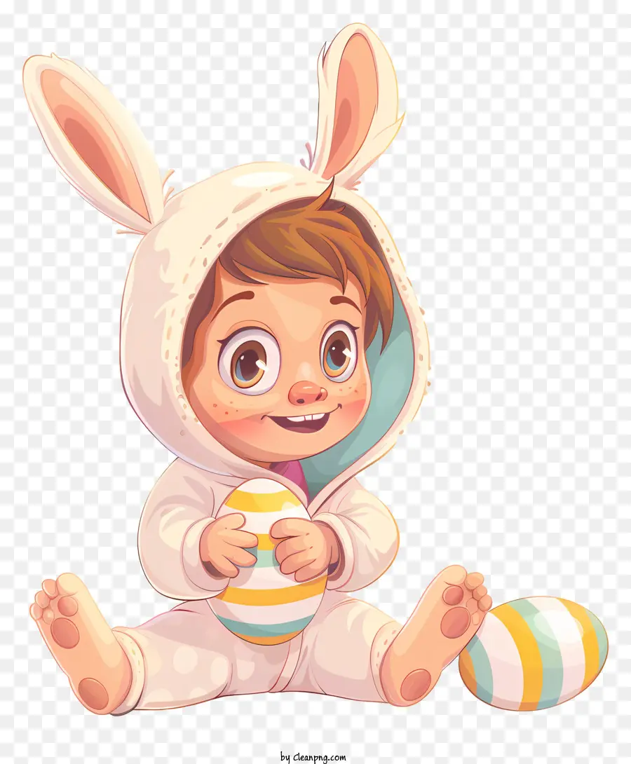 Enfant，Costume De Lapin De Pâques PNG