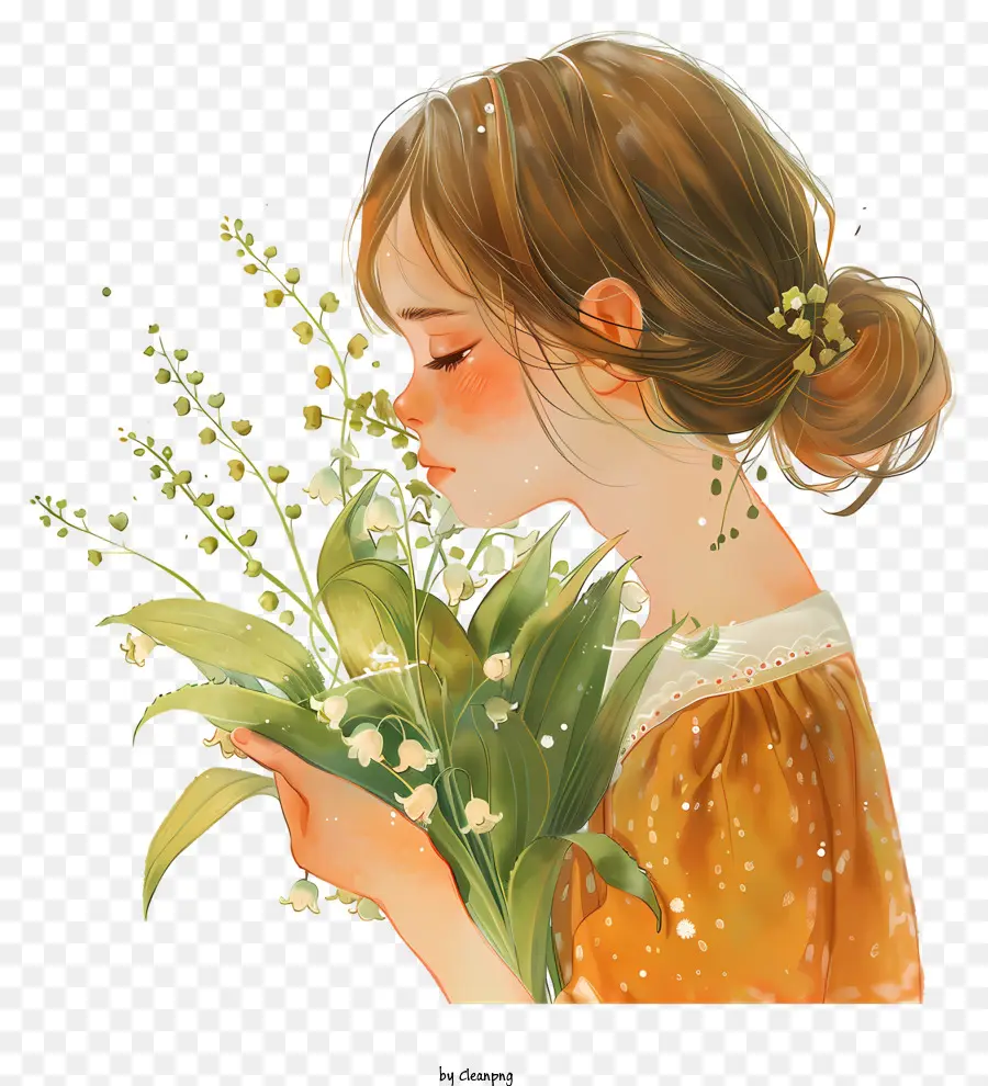 Fleur De Printemps，Fille PNG