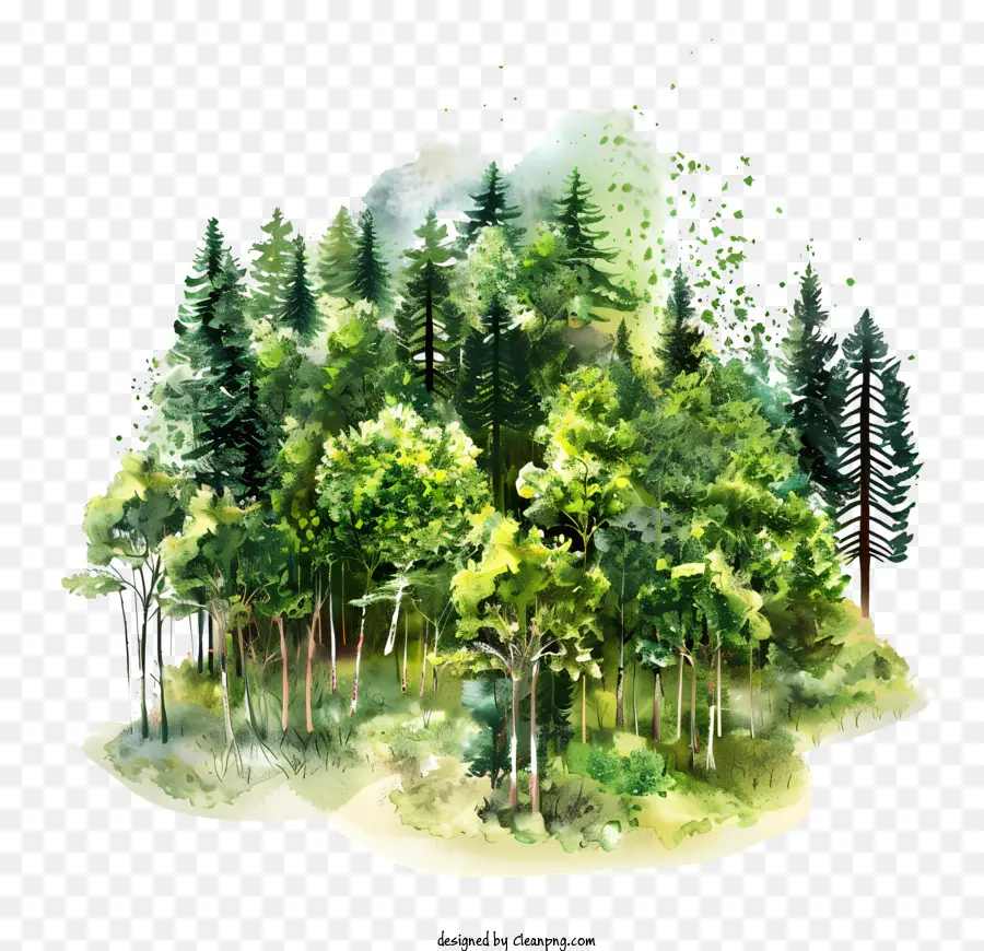 Journée Internationale De La Forêt，Le Vert De La Forêt PNG