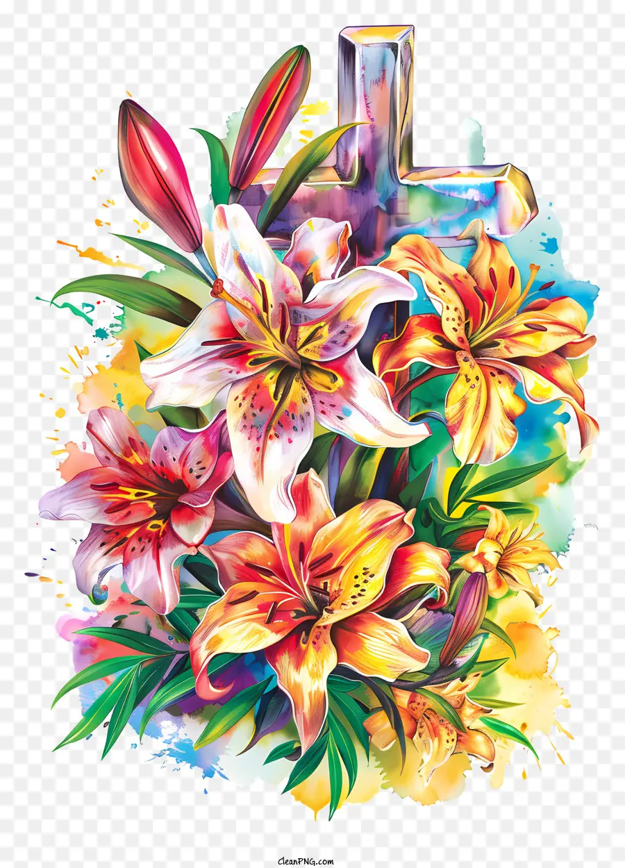 Bon Vendredi，Bouquet Coloré PNG