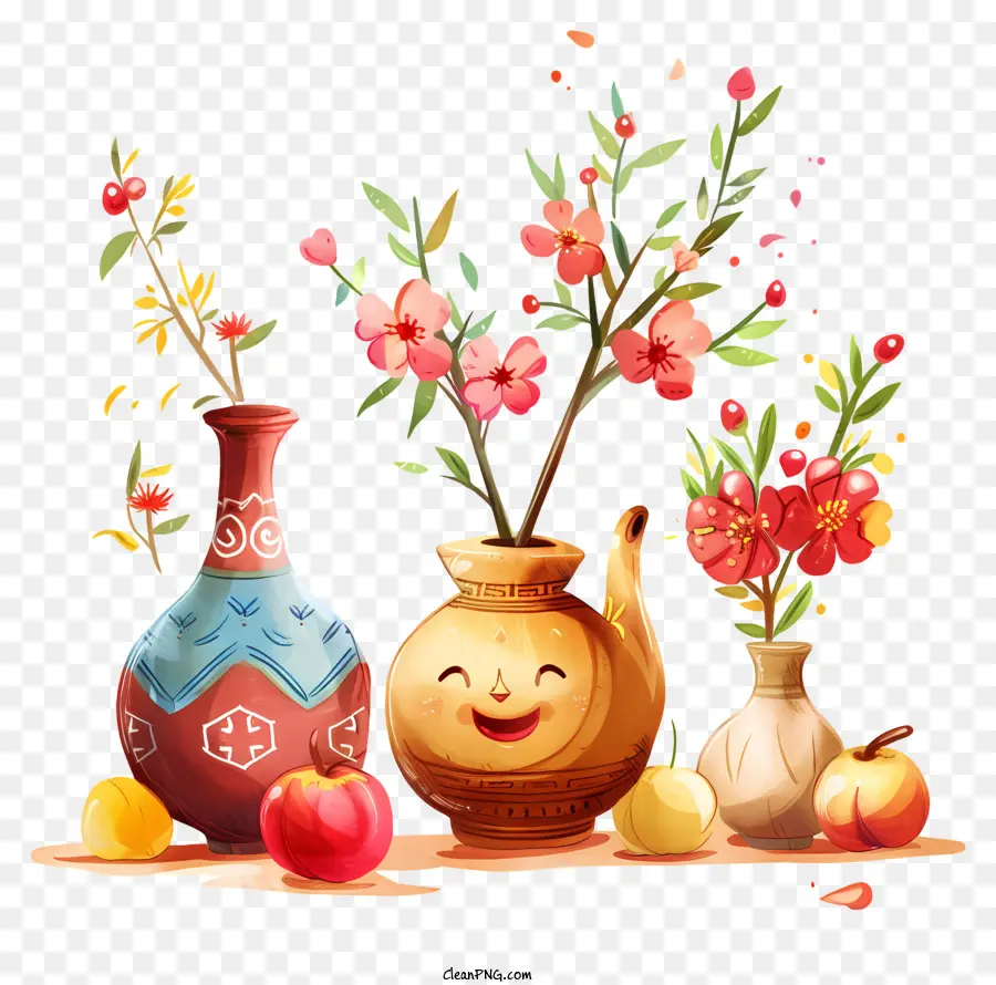 Joyeux Norouz，Vases à Fleurs PNG