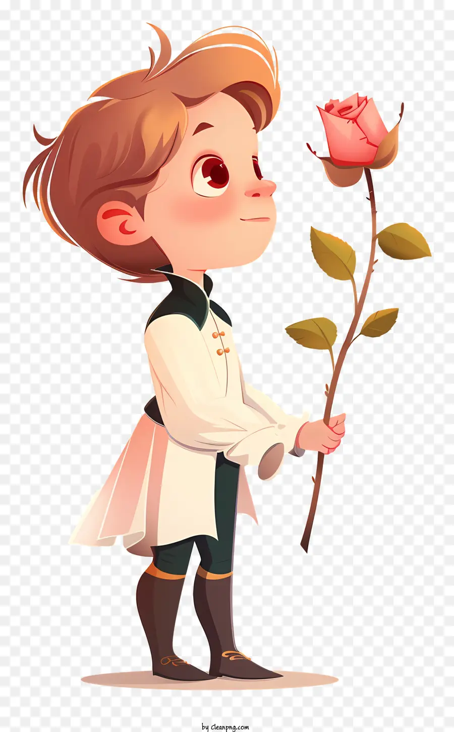 Petit Prince，Garçon Avec Rose PNG