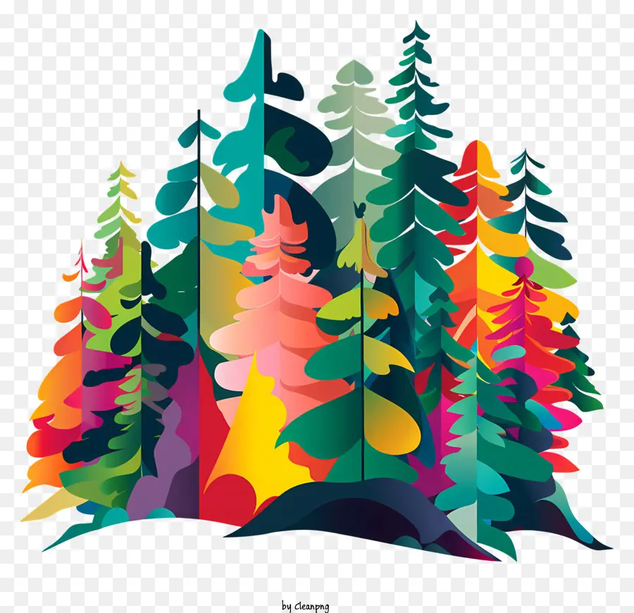 Journée Internationale Des Forêts，Forêt Colorée PNG