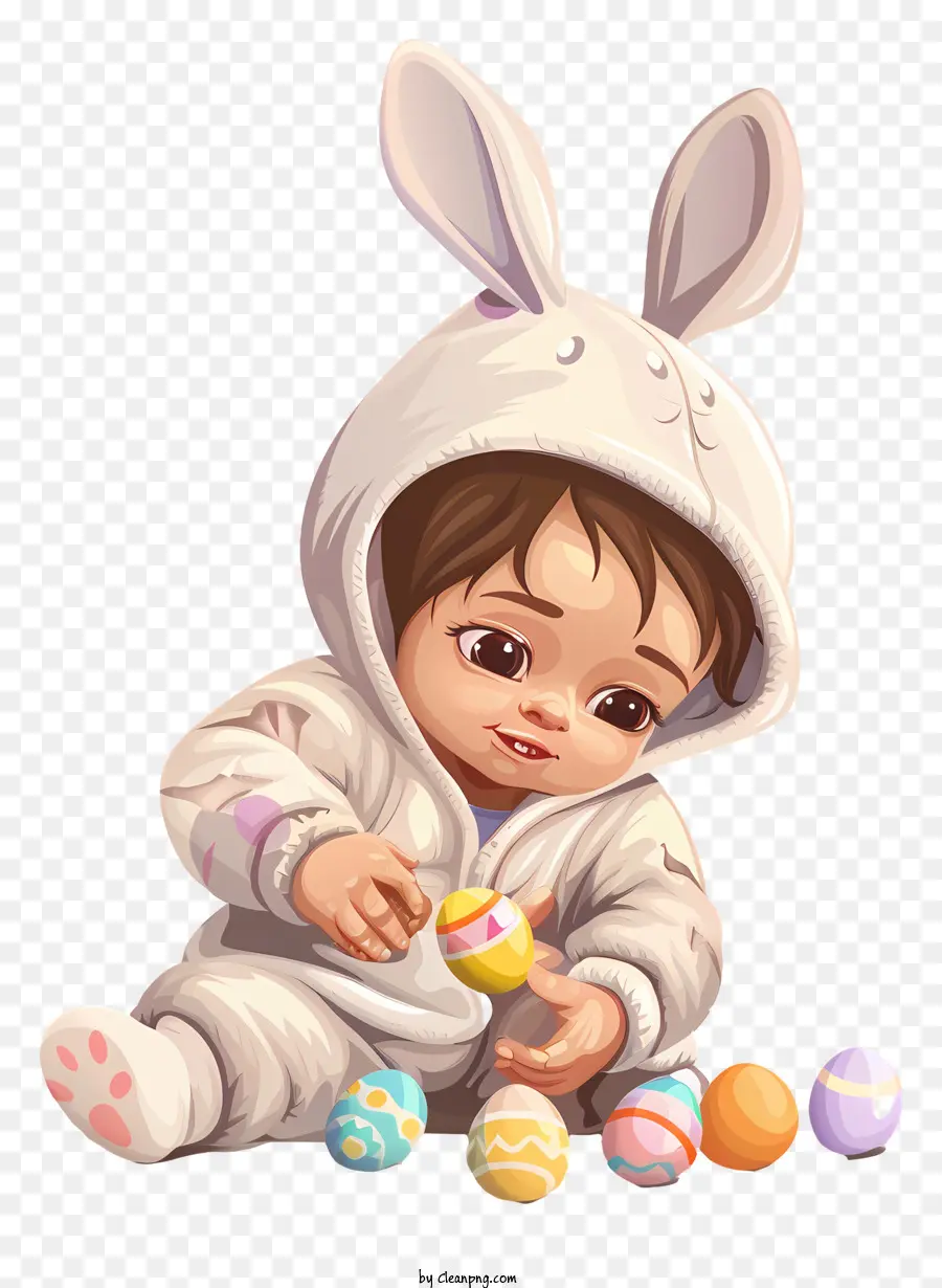 Enfant，Costume De Lapin De Pâques PNG