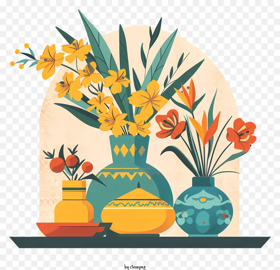 Joyeux Norouz，Vases à Fleurs PNG