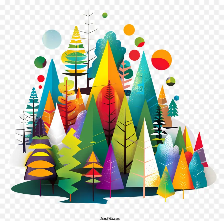 Journée Internationale De La Forêt，Coloré Illustration PNG