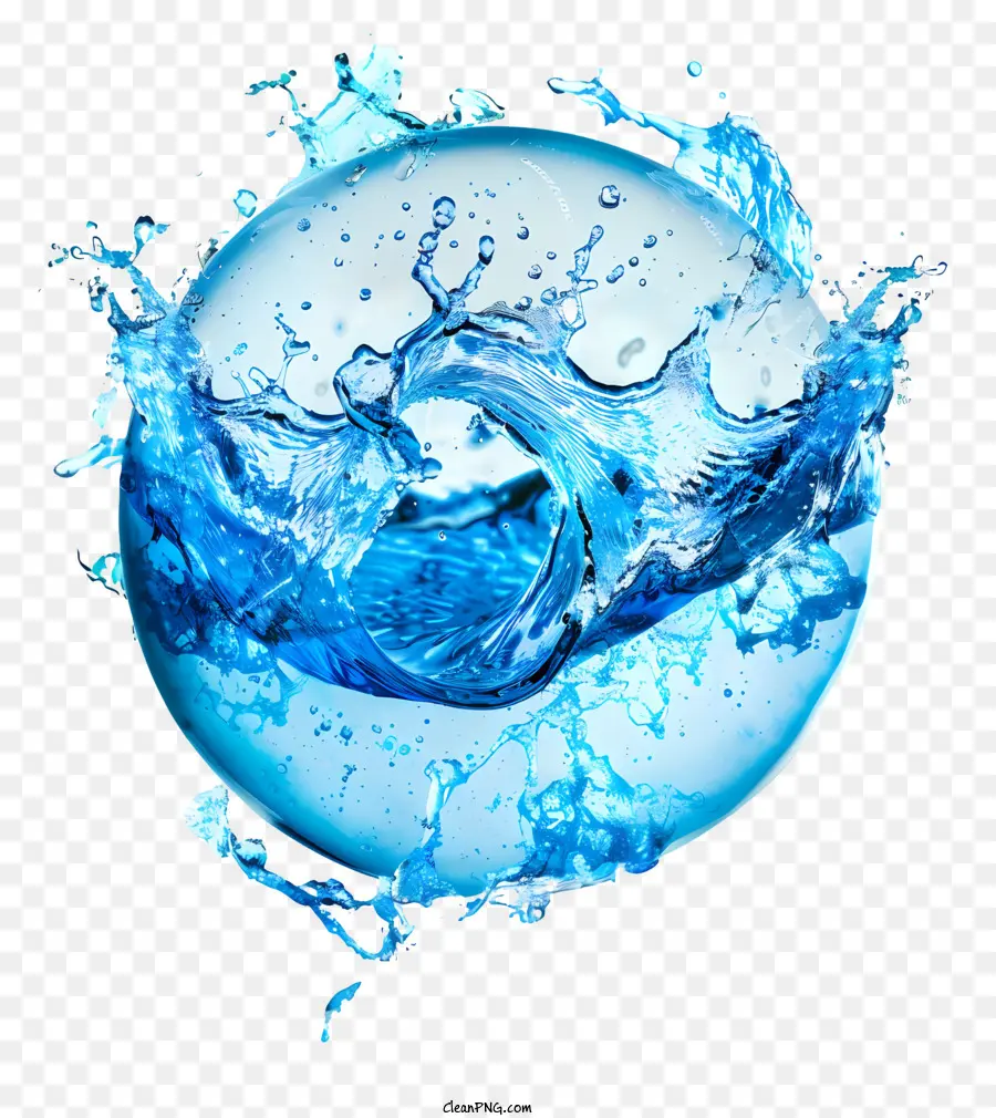 Journée Mondiale De L'eau，Sphère De Verre Bleu PNG